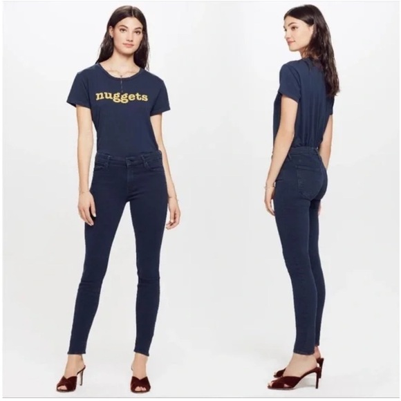 MOTHER The Looker navy blue - 27 - Picture 1 of 7